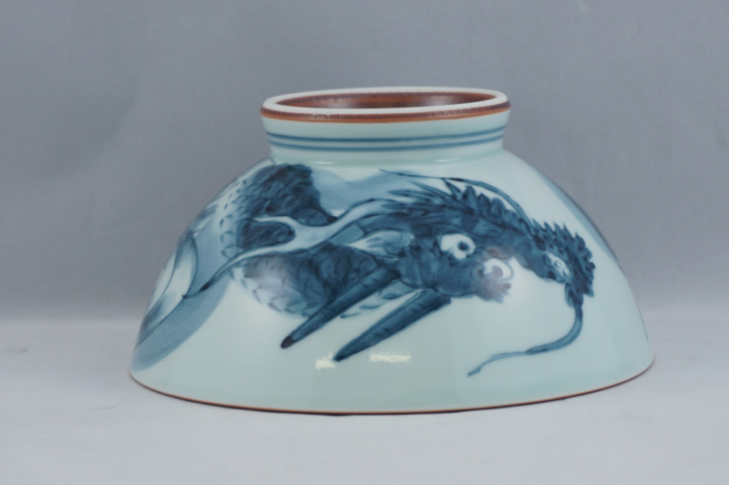 染付龍絵4.5茶付 1