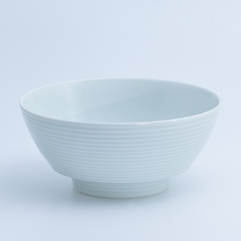 白磁千段ﾗｰﾒﾝ鉢1