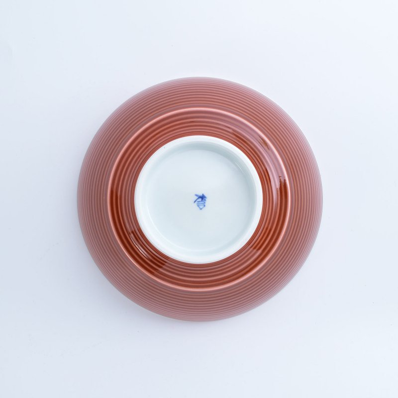 赤釉千段ﾗｰﾒﾝ鉢4