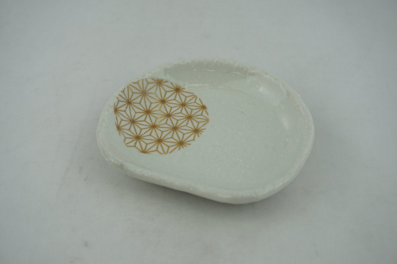刺子丸紋　半月小皿　1