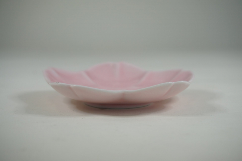 ピンク釉　桜花小皿 3