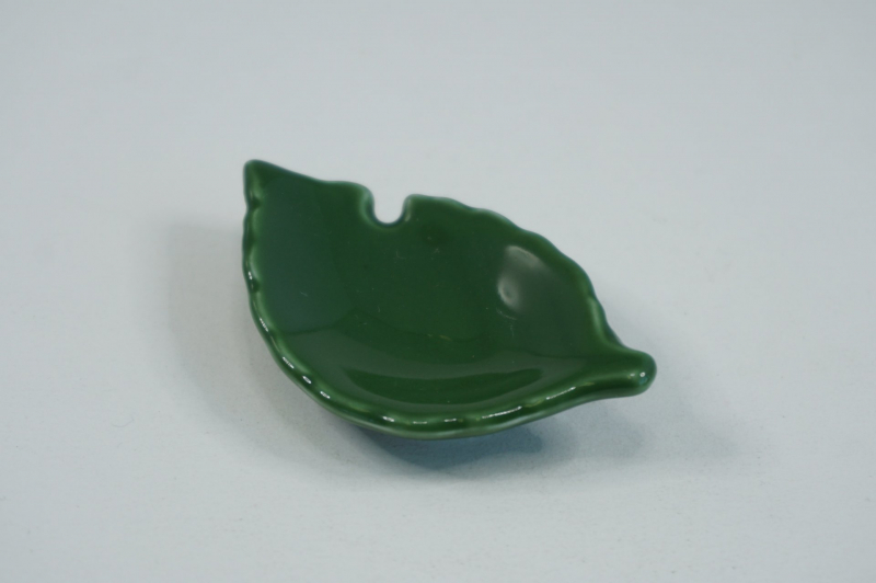 木の葉形手塩皿　緑　1