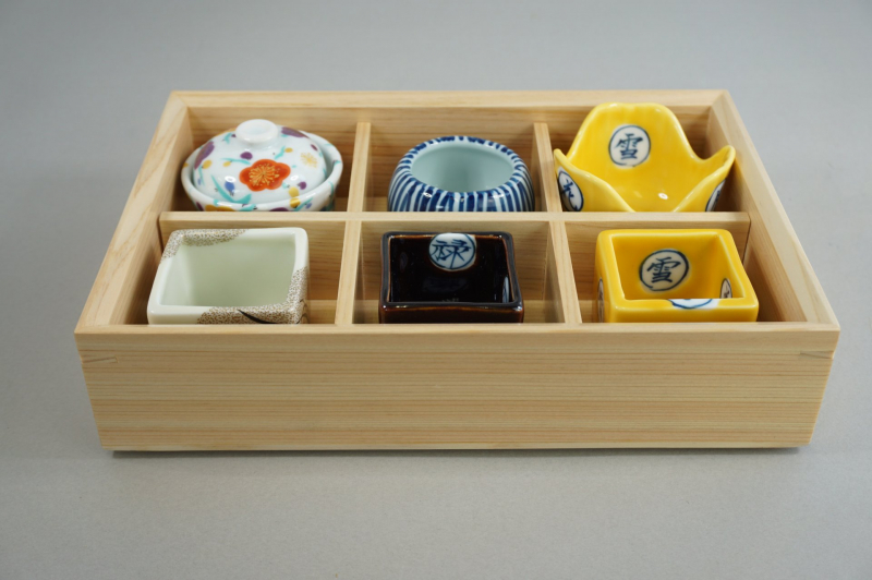 白木遊彩箱　六ッ仕切　5